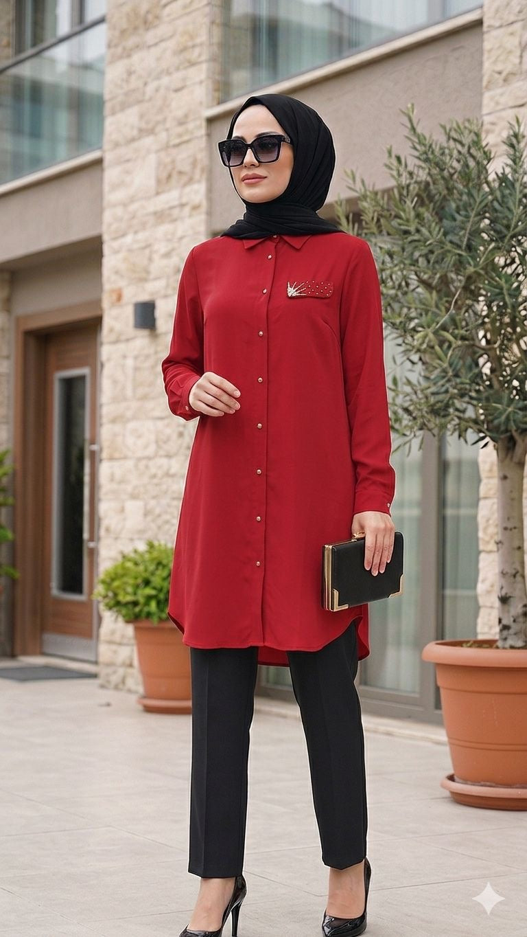 SNM İNCİLİ GÖMLEK