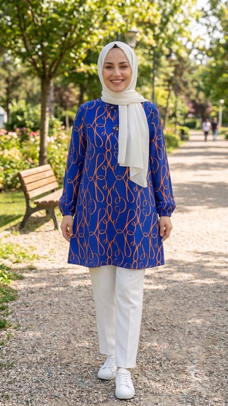 Bağcık Detaylı Tunik