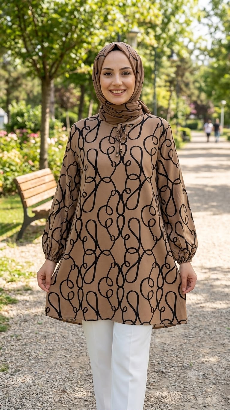 Bağcık Detaylı Tunik