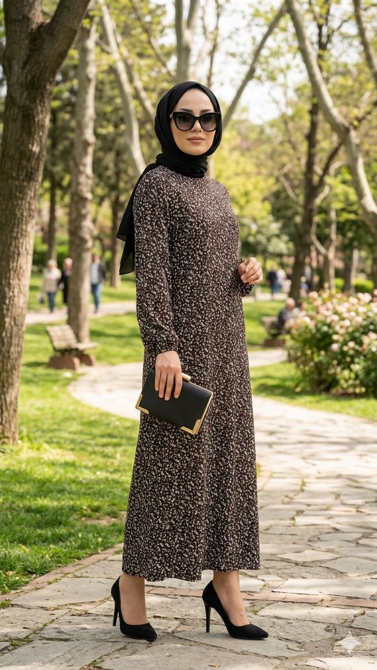 ÇİÇEKLİ ÇITIR ELBİSE